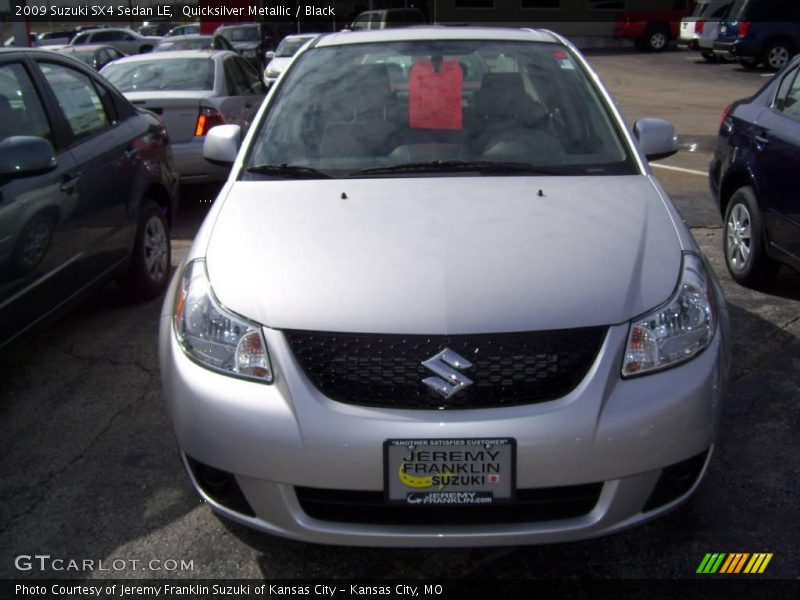 Quicksilver Metallic / Black 2009 Suzuki SX4 Sedan LE