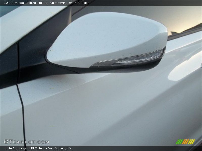 Shimmering White / Beige 2013 Hyundai Elantra Limited