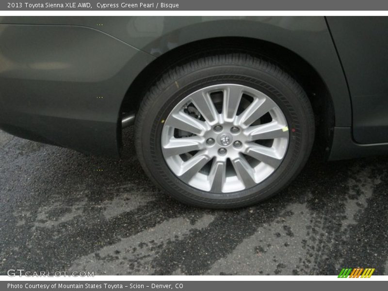 Cypress Green Pearl / Bisque 2013 Toyota Sienna XLE AWD