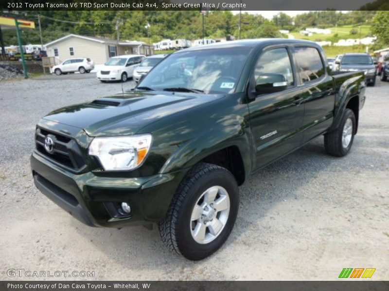 Spruce Green Mica / Graphite 2012 Toyota Tacoma V6 TRD Sport Double Cab 4x4