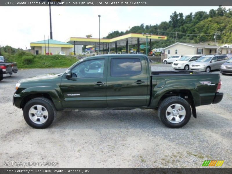 Spruce Green Mica / Graphite 2012 Toyota Tacoma V6 TRD Sport Double Cab 4x4