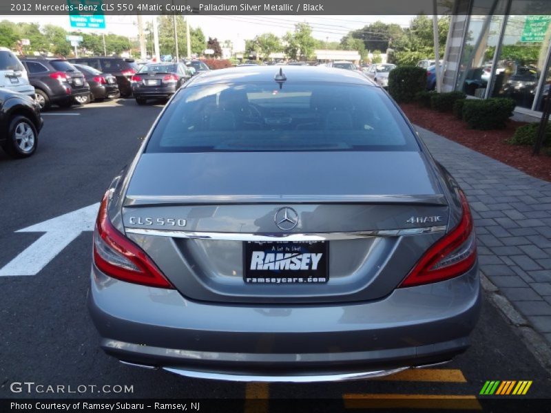 Palladium Silver Metallic / Black 2012 Mercedes-Benz CLS 550 4Matic Coupe