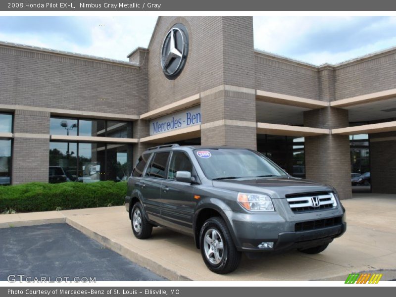 Nimbus Gray Metallic / Gray 2008 Honda Pilot EX-L