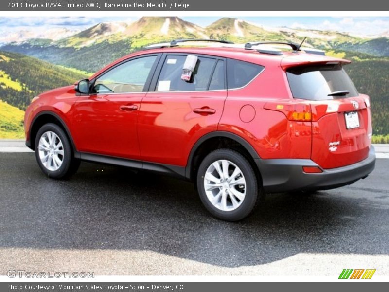 Barcelona Red Metallic / Beige 2013 Toyota RAV4 Limited AWD