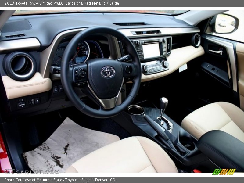 Barcelona Red Metallic / Beige 2013 Toyota RAV4 Limited AWD