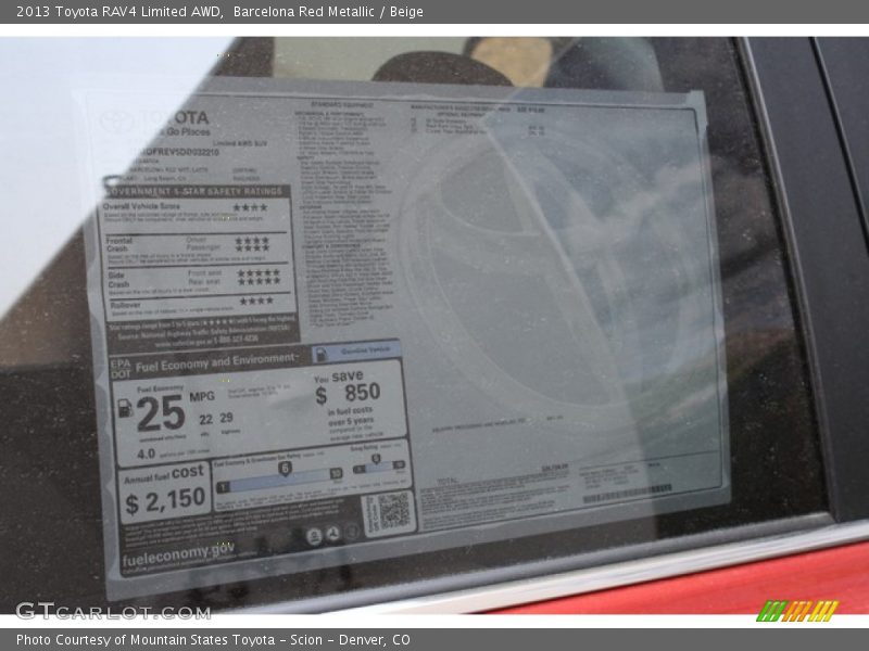 Barcelona Red Metallic / Beige 2013 Toyota RAV4 Limited AWD