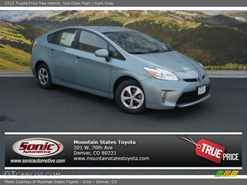 Sea Glass Pearl / Dark Gray 2013 Toyota Prius Two Hybrid