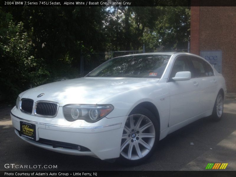Alpine White / Basalt Grey/Flannel Grey 2004 BMW 7 Series 745Li Sedan
