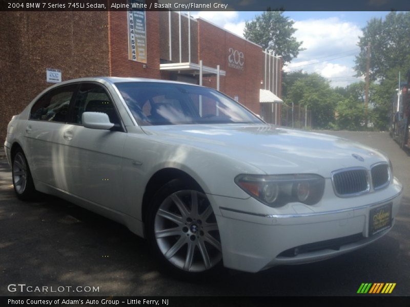 Alpine White / Basalt Grey/Flannel Grey 2004 BMW 7 Series 745Li Sedan