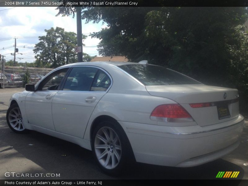 Alpine White / Basalt Grey/Flannel Grey 2004 BMW 7 Series 745Li Sedan