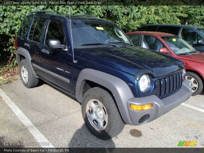Patriot Blue Pearl / Dark Slate Gray 2003 Jeep Liberty Sport 4x4