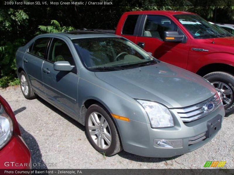 Moss Green Metallic / Charcoal Black 2009 Ford Fusion SEL V6
