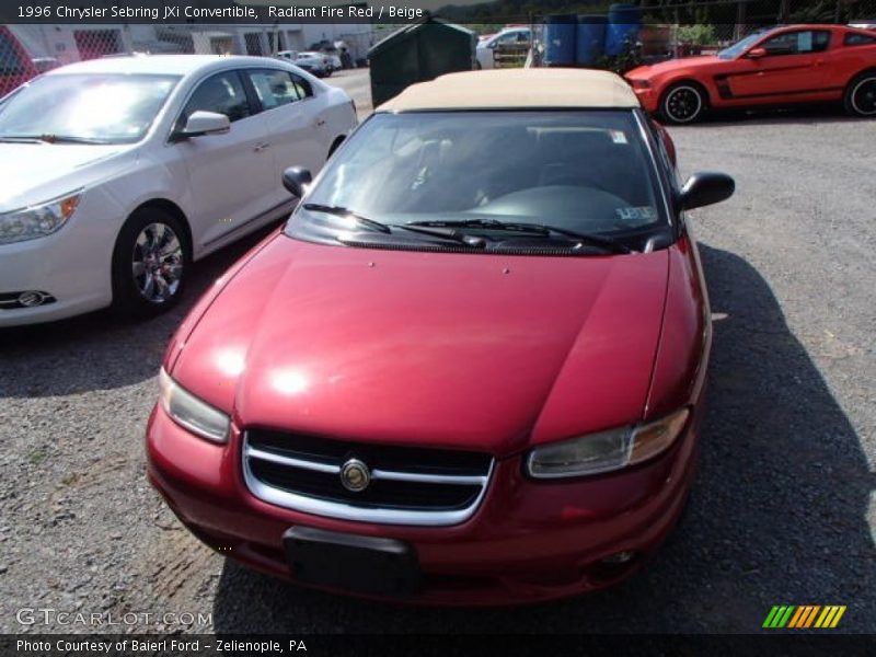 Radiant Fire Red / Beige 1996 Chrysler Sebring JXi Convertible