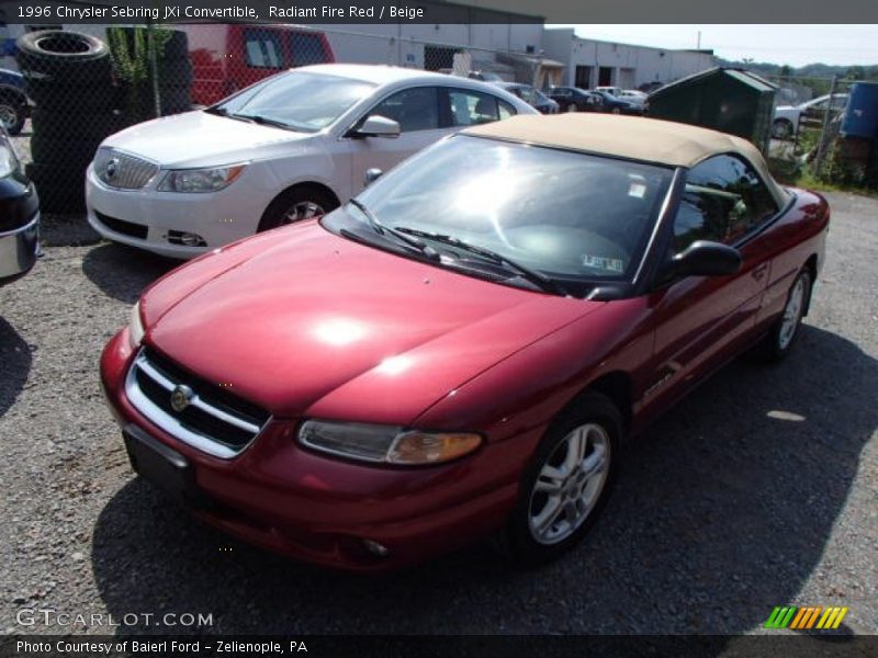Radiant Fire Red / Beige 1996 Chrysler Sebring JXi Convertible