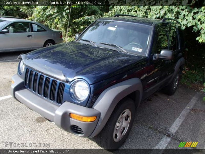Patriot Blue Pearl / Dark Slate Gray 2003 Jeep Liberty Sport 4x4