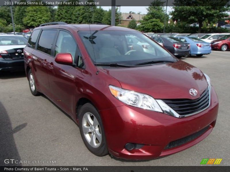 Salsa Red Pearl / Dark Charcoal 2011 Toyota Sienna LE