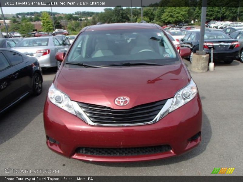 Salsa Red Pearl / Dark Charcoal 2011 Toyota Sienna LE