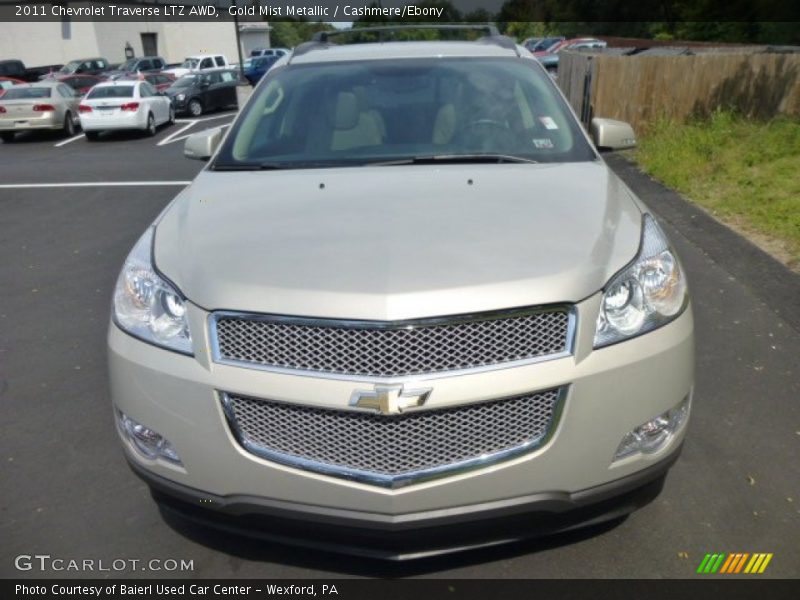 Gold Mist Metallic / Cashmere/Ebony 2011 Chevrolet Traverse LTZ AWD