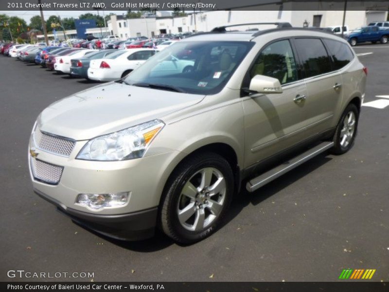 Gold Mist Metallic / Cashmere/Ebony 2011 Chevrolet Traverse LTZ AWD