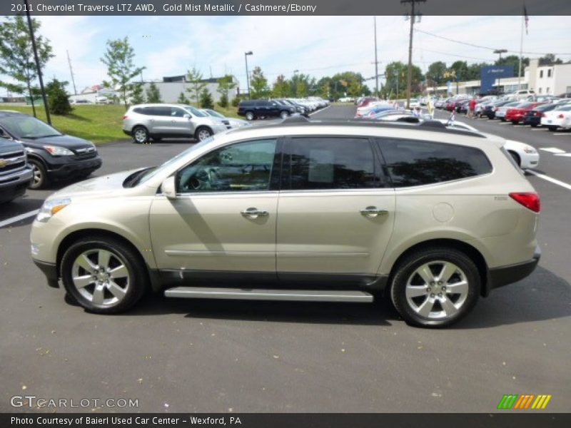 Gold Mist Metallic / Cashmere/Ebony 2011 Chevrolet Traverse LTZ AWD