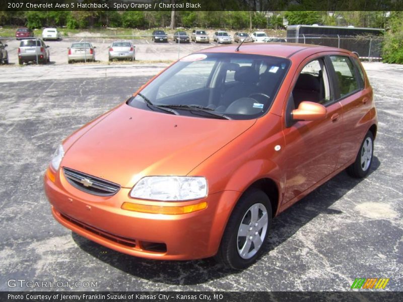 Spicy Orange / Charcoal Black 2007 Chevrolet Aveo 5 Hatchback