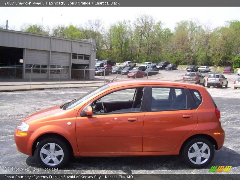Spicy Orange / Charcoal Black 2007 Chevrolet Aveo 5 Hatchback