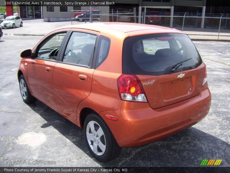 Spicy Orange / Charcoal Black 2007 Chevrolet Aveo 5 Hatchback