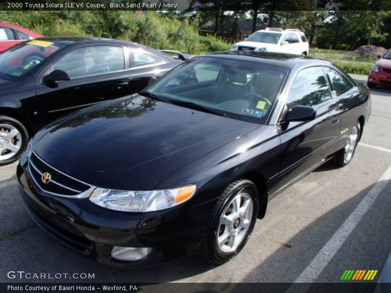 Black Sand Pearl / Ivory 2000 Toyota Solara SLE V6 Coupe