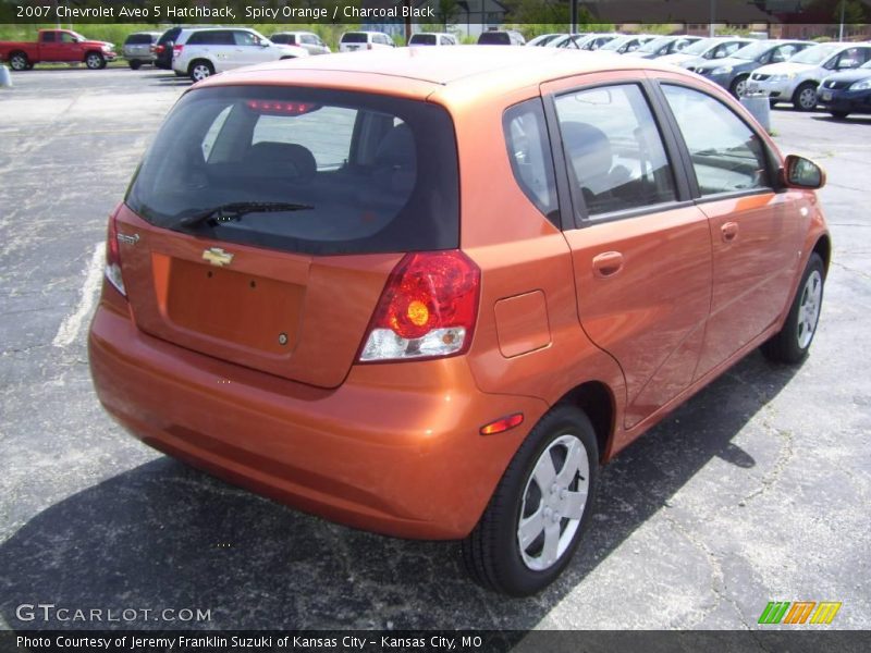 Spicy Orange / Charcoal Black 2007 Chevrolet Aveo 5 Hatchback