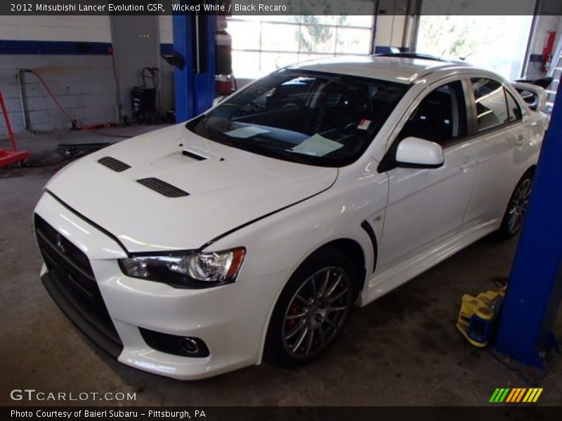 Wicked White / Black Recaro 2012 Mitsubishi Lancer Evolution GSR