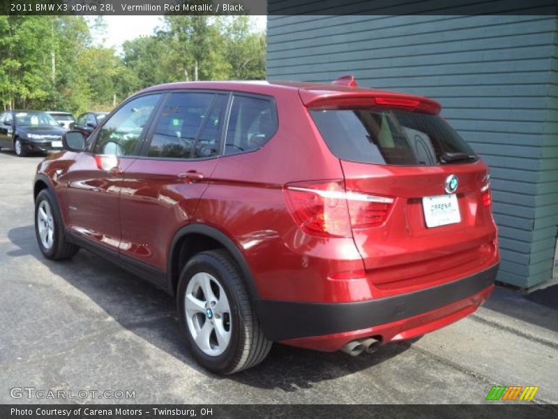 Vermillion Red Metallic / Black 2011 BMW X3 xDrive 28i