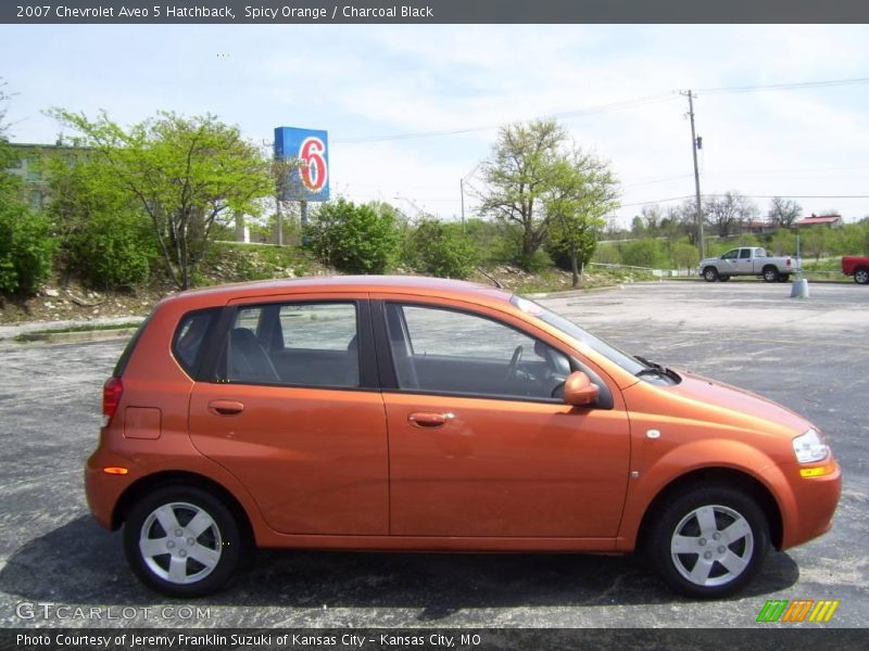 Spicy Orange / Charcoal Black 2007 Chevrolet Aveo 5 Hatchback