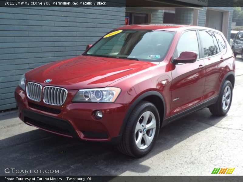 Vermillion Red Metallic / Black 2011 BMW X3 xDrive 28i