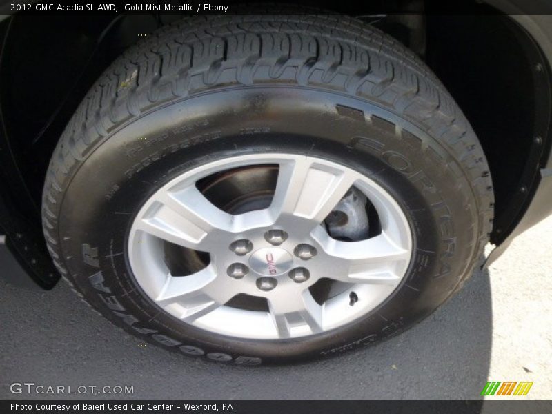 Gold Mist Metallic / Ebony 2012 GMC Acadia SL AWD