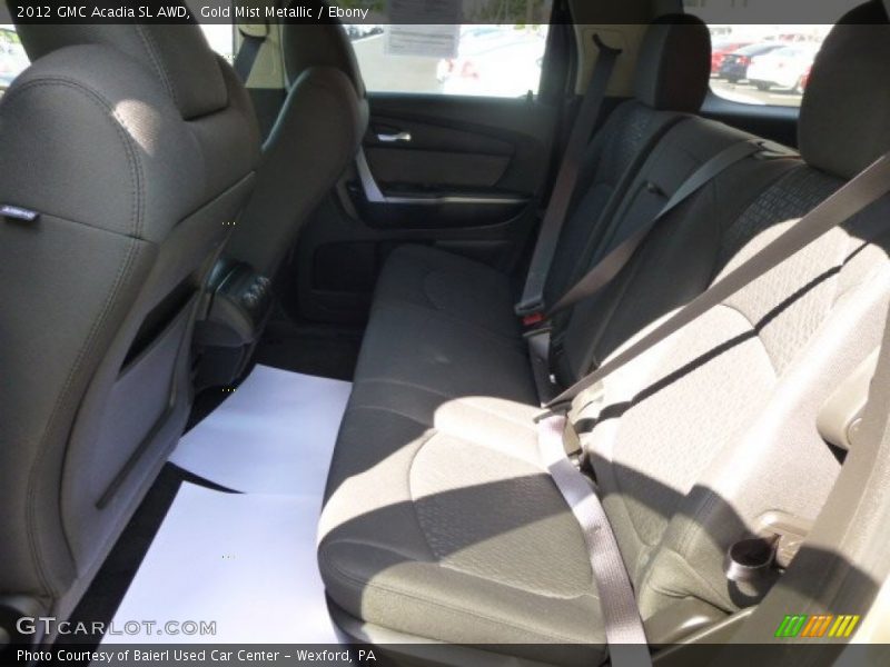 Gold Mist Metallic / Ebony 2012 GMC Acadia SL AWD