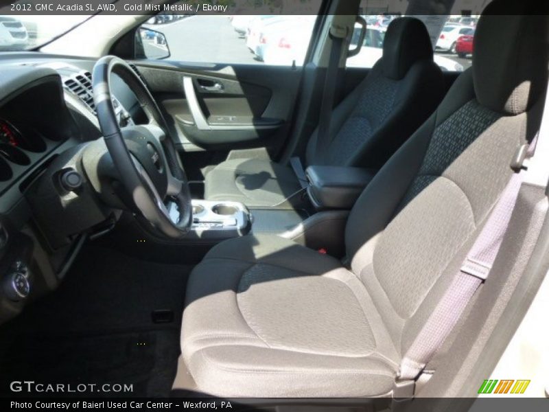 Gold Mist Metallic / Ebony 2012 GMC Acadia SL AWD