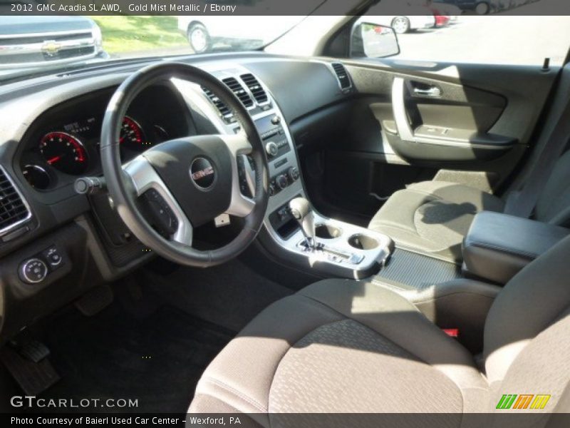 Gold Mist Metallic / Ebony 2012 GMC Acadia SL AWD