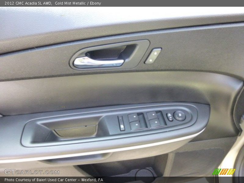 Gold Mist Metallic / Ebony 2012 GMC Acadia SL AWD