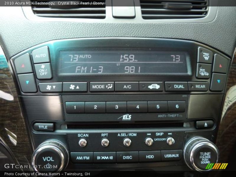 Crystal Black Pearl / Ebony 2010 Acura MDX Technology
