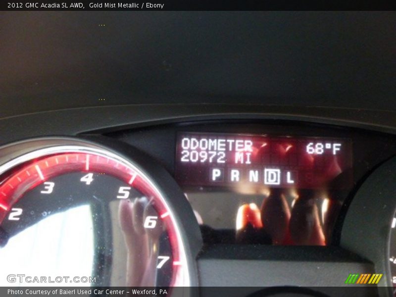 Gold Mist Metallic / Ebony 2012 GMC Acadia SL AWD