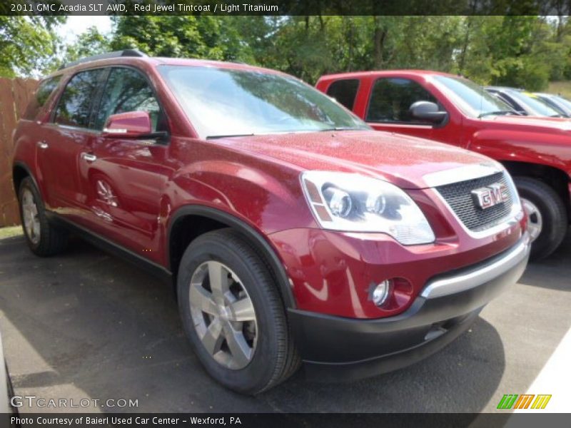Red Jewel Tintcoat / Light Titanium 2011 GMC Acadia SLT AWD