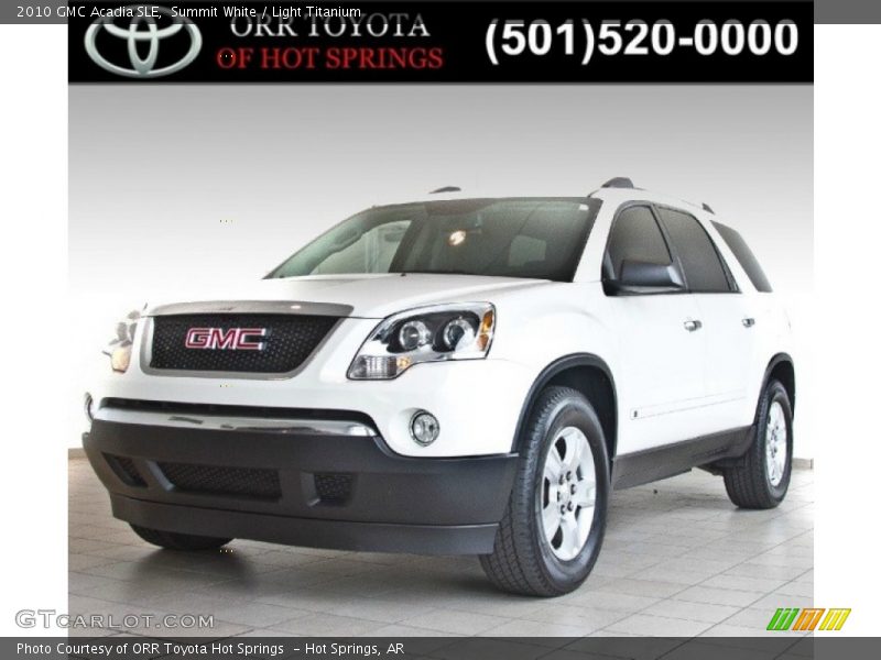 Summit White / Light Titanium 2010 GMC Acadia SLE