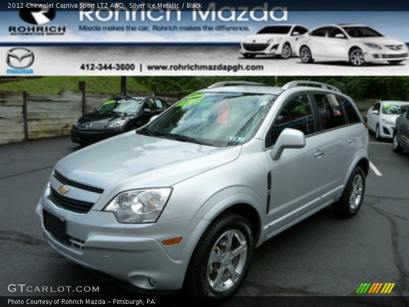 Silver Ice Metallic / Black 2012 Chevrolet Captiva Sport LTZ AWD