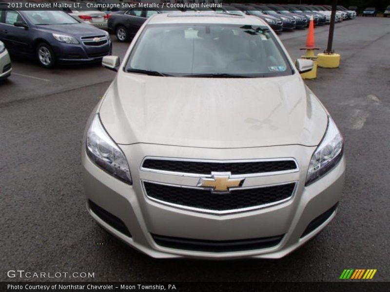 Champagne Silver Metallic / Cocoa/Light Neutral 2013 Chevrolet Malibu LT