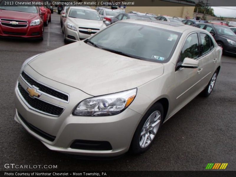 Champagne Silver Metallic / Cocoa/Light Neutral 2013 Chevrolet Malibu LT