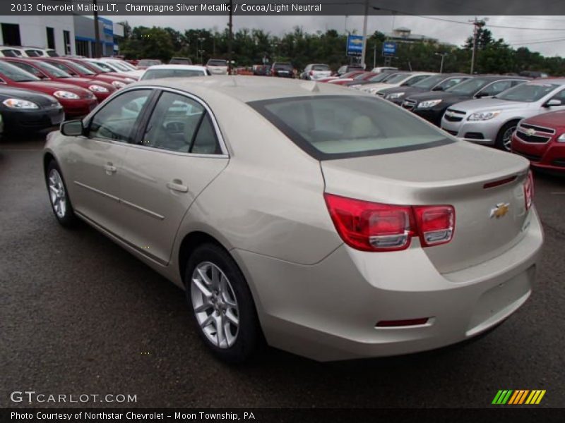 Champagne Silver Metallic / Cocoa/Light Neutral 2013 Chevrolet Malibu LT