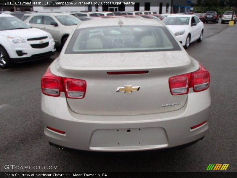 Champagne Silver Metallic / Cocoa/Light Neutral 2013 Chevrolet Malibu LT