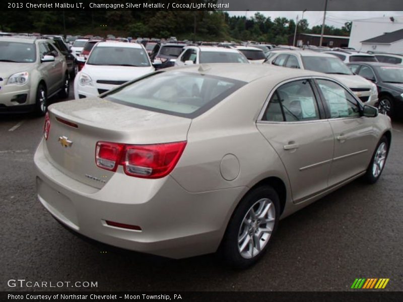 Champagne Silver Metallic / Cocoa/Light Neutral 2013 Chevrolet Malibu LT