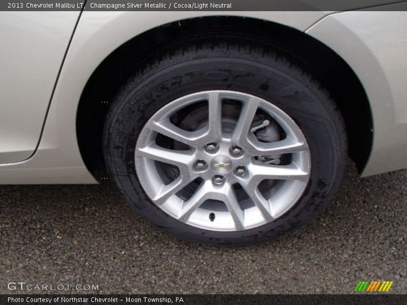 Champagne Silver Metallic / Cocoa/Light Neutral 2013 Chevrolet Malibu LT