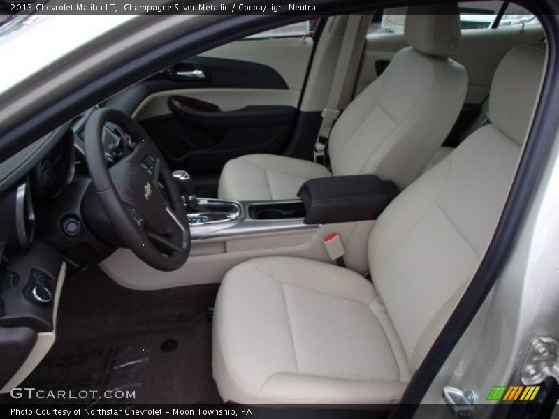 Champagne Silver Metallic / Cocoa/Light Neutral 2013 Chevrolet Malibu LT